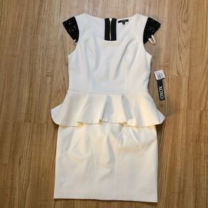 XOXO Peplum Dress Off White NWT